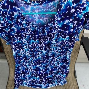 Blue print blouse